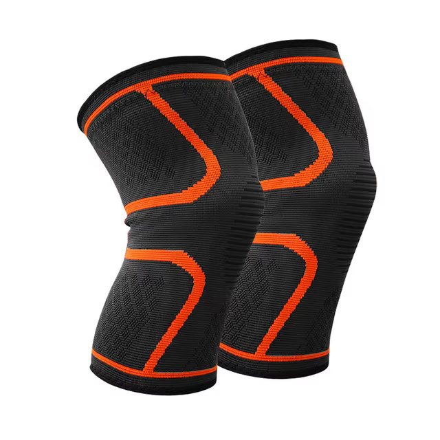 AOLIKES Knäskydd smidigt & elastiskt – orange (2st)