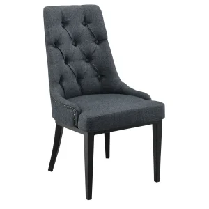 Stol Chester matstol metall textil [en.casa] välj modell