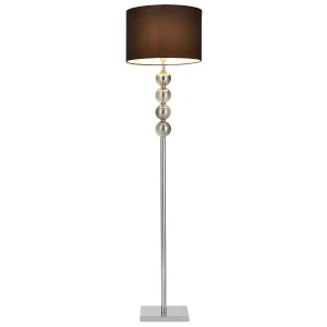 [lux.pro]® Elegant golvlampa - Spheridern 1xE27 - 60W - krom/svart