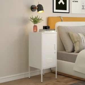 Sängbord Hausjärvi stål 82x35x35 cm [en.casa] välj modell